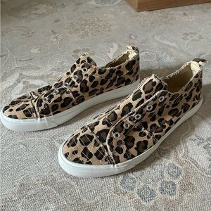 Corkys Babalu In Leopard Print Slip-on Sneakers Size 10